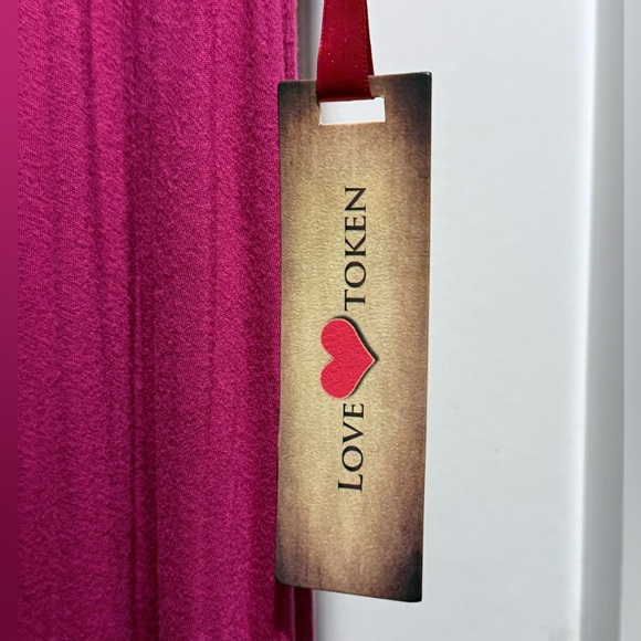 NWT Love Token fuchsia w/beige tie dye maxi- Small - Picture 3 of 4